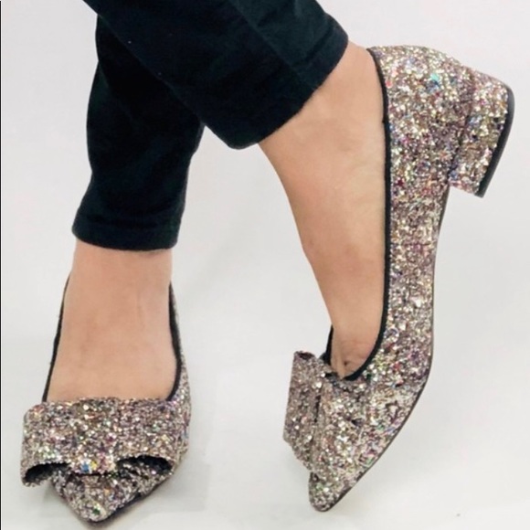 Kensie Shoes - Kensie Noel Rainbow Glitter Bow Flat